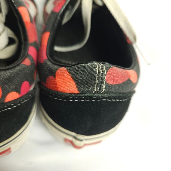 Vans Off The Wall Unisex Mens 7 Womens 8.5 Black Heart Graphic Skateboard Shoes - Picture 4 of 11